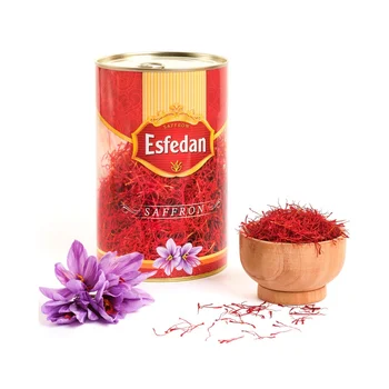 

ESFEDAN 200 gr sorted bulk Pushali Saffron Grade A coloring 240 in metal sealed tins