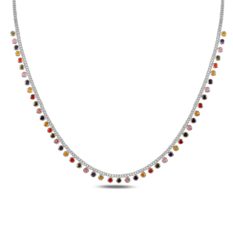 

Armagano Dangle Mixed Color Zircon Stone Necklace