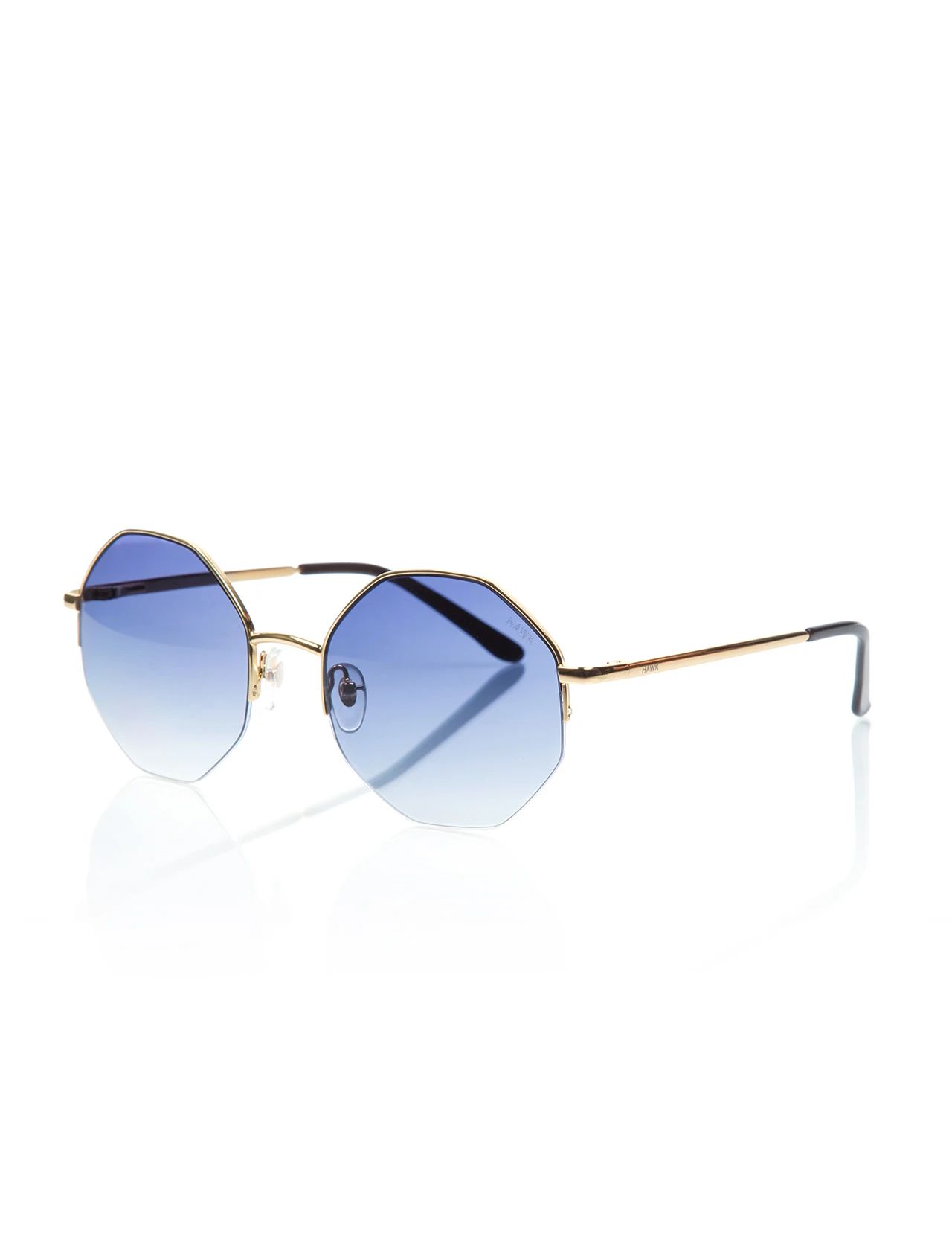 

Women's Sunglasses HW 1676 04 METAL GOLD ORGANIC HALF FRAME IRREGULAR 55-19-135