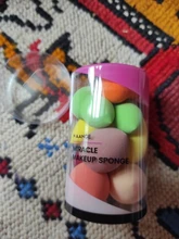 Maange10 Uds Mini Foam-Puff de polvo grande, belleza, licuadora, base correctora, crema suave, en húmedo y seco, doble uso