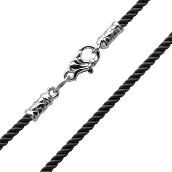 

Silver Lace, Gaitan, Sterling Silver 925, black color, diameter 3mm, Rufina