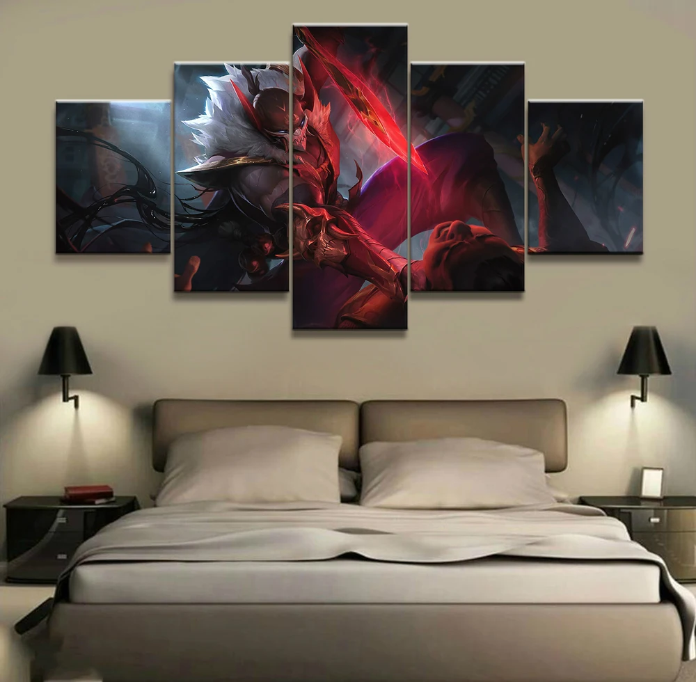 5 Panel LOL League of Legends Scarlet Pyke Game Canvas Printed Painting For Living Room Wall HD Picture Works Poster Wholesale | Дом и сад