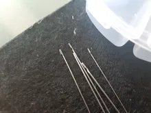 5 unids/lote super Acero inoxidable largo cordón agujas fácil herramientas joyería cordón pines para cordón de la fabricación de la joyería diy 27CM