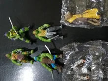 6 unids/bolsa encantador Mini tortugas acciones figura de dibujos animados Tartaruga Ninjas de juguete para niños muñeca de Anime figura regalos de cumpleaños