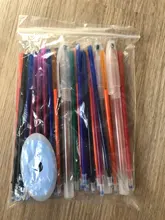 Juego de bolígrafo recargable, conjunto de boli borrable y recambiable, con carcasa lavable, mango de 0,5mm y cartuchos de recambios, tinta de 7 colores, ideal para la escuela y la oficina, 59 unidades