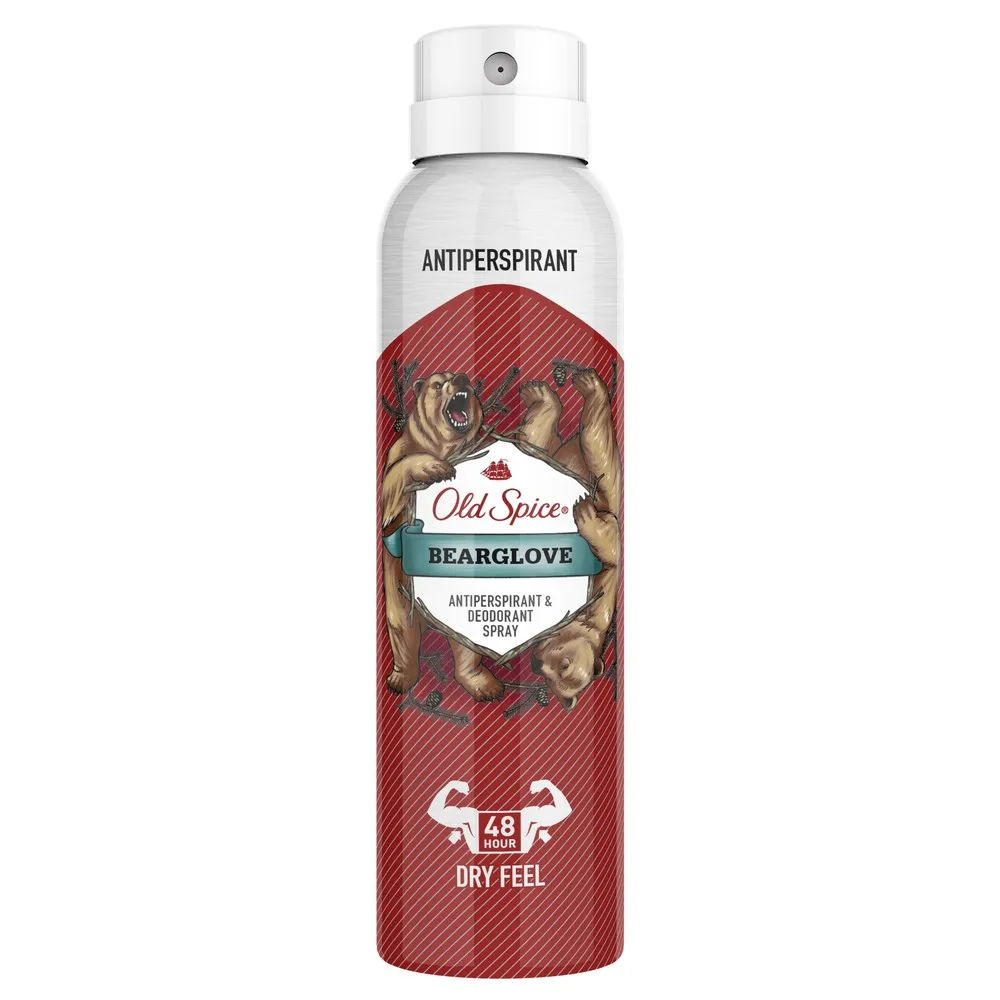 Аэрозольный дезодорант-антиперспирант Old Spice Супермощный аромат Bearglove 150 мл