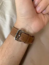 Banda de cuero para Apple watch Correa 44mm 40mm 38mm 42 mm iWatch Serie 6 iPhone 5 4 3 una sola vuelta pulsera correa de reloj de cuero de Apple