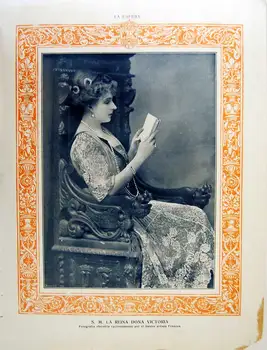 

Cutout Magazine Sphere 1916. S. M. The Queen Doña Victory