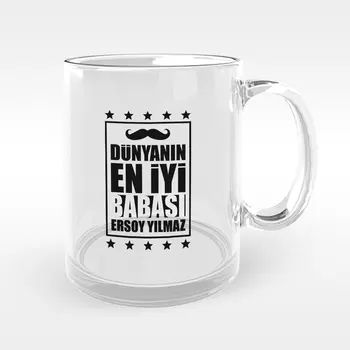 

Personalized World Best Father Designed Glass Mug Cup-2
