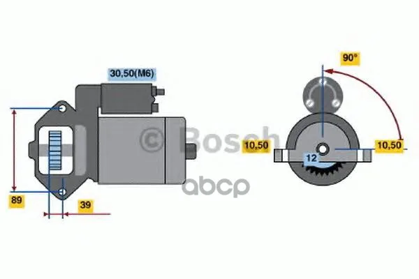 Стартер 12v 2kw Bosch арт. 0986021810