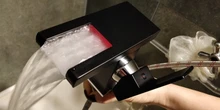 Faucet Sink-Tap Led-Waterfall Bathroom-Basin Hot-Water-Mixer Single-Handle Color Cold