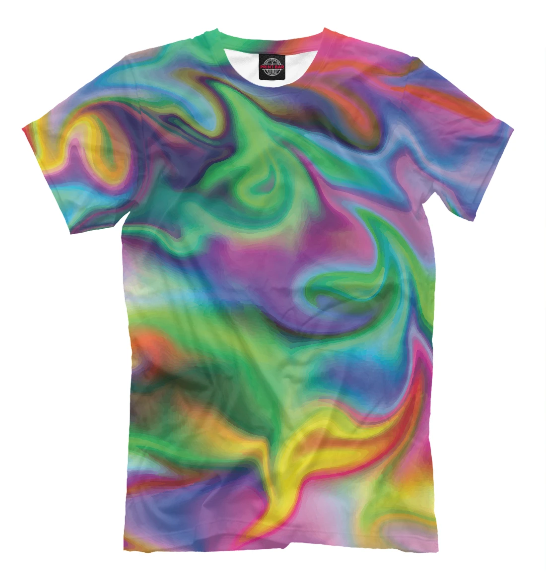 Футболка радужные волны (Color) | Мужская одежда