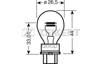 

Lamp p27/7 W 12 V 27/7 W W2 5x16q zekkert art. LP-1044