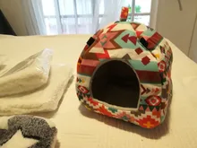 Pet Hamster Tent Hammock Cage Sugar Glider Guinea-Pigs Hide Nest House-Habitat Sleeping-Bed