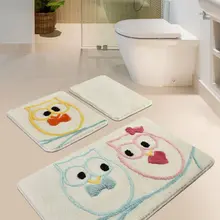 Коврик для ванной | коврик для ванной нескользящие Противоскользящие коврики Цвет Совы 3л набор 60X100 cm-50X60 Cm-40X60 см