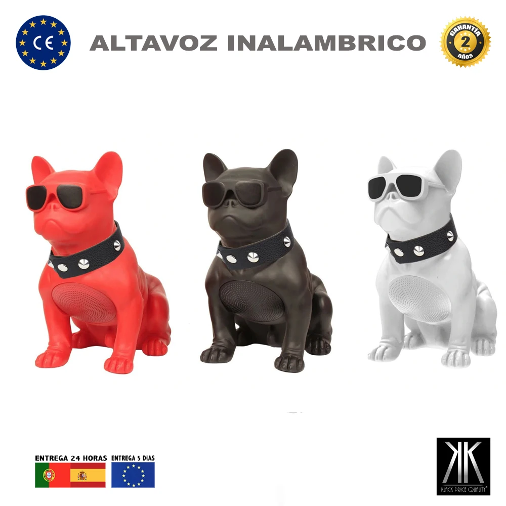 Altavoz Bluetooth portatil potente inalámbrico M10 Bulldog Columna Musica y Sonido Aire libre Exterior Negro Blanco Rojo