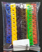 100/150pcs/lot Cable Markers Colourful C-Type Marker Number Tag Label For 2-3mm Wire