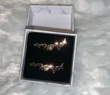 Pendientes personalizados con el nombre, par de pendientes, con cierre de tuerca, personalizados con el nombre, para mujeres