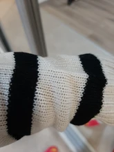 Suéter suelto de manga larga para otoño e invierno, jersey de cuello alto con botones a rayas, moda informal, 2020