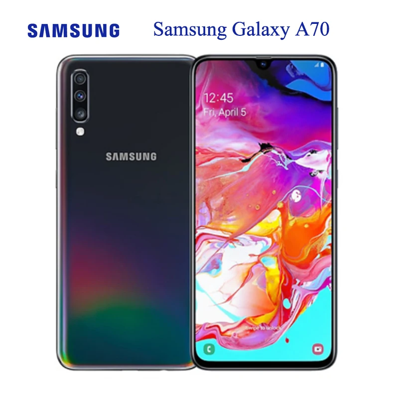 Сотовый телефон Samsung Galaxy A70 A7050 две Sim-карты 6 ГБ/8 ГБ ОЗУ 128 Гб ПЗУ мобильный дюйма