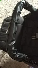 Ruiwjx-reposabrazos para silla de bebé, Funda de cuero PU impermeable, mango de barra, agarre, funda protectora con cremallera, accesorios para cochecito de bebé