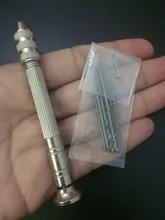 Mini taladro manual de aluminio de alta calidad con mandril sin llave + 10 Uds., broca helicoidal, herramientas rotativas de perforación para carpintería #279519