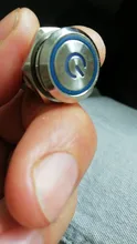 16mm 12mm interruptor de botón de metal botón impermeable circular plana Botón de luz LED auto-bloqueo auto-botón de Reinicio 1NO1NC
