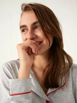 

Button Detail Pajamas set