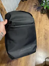 Kingsons-Mochila negra ultraligera para ordenador portátil Unisex, morral delgado de 15,6 pulgadas para oficina y trabajo