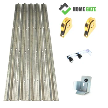 

Sliding gate rail. set roller 2pcs (choice), 5 meter rail, catcher, rolling bracket. Delivery from Russia