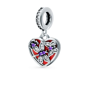 

Silver Pendant-charm with cubic zirconia and enamel sunlight sample 925