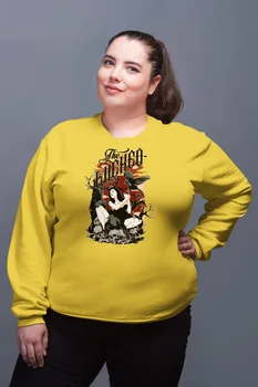 

Angemiel Wear Crow and Witch Yellow Women Sweatshirts