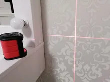 MUFASHA-Nivel láser Mini, herramienta de nivelación de 2 líneas, haz rojo o Rayo verde, nivelado automático, en caja