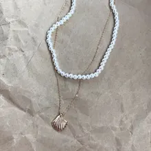 Gargantilla Retro de perlas de KISS WIFE para mujer, collar elegante de estrella y perlas, gargantilla de oro, regalo de joyería 2021