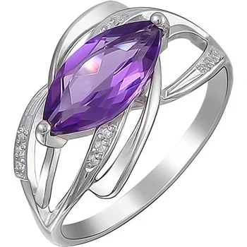 

Jewelry Tradition ring with amethyst and cubic zirconia