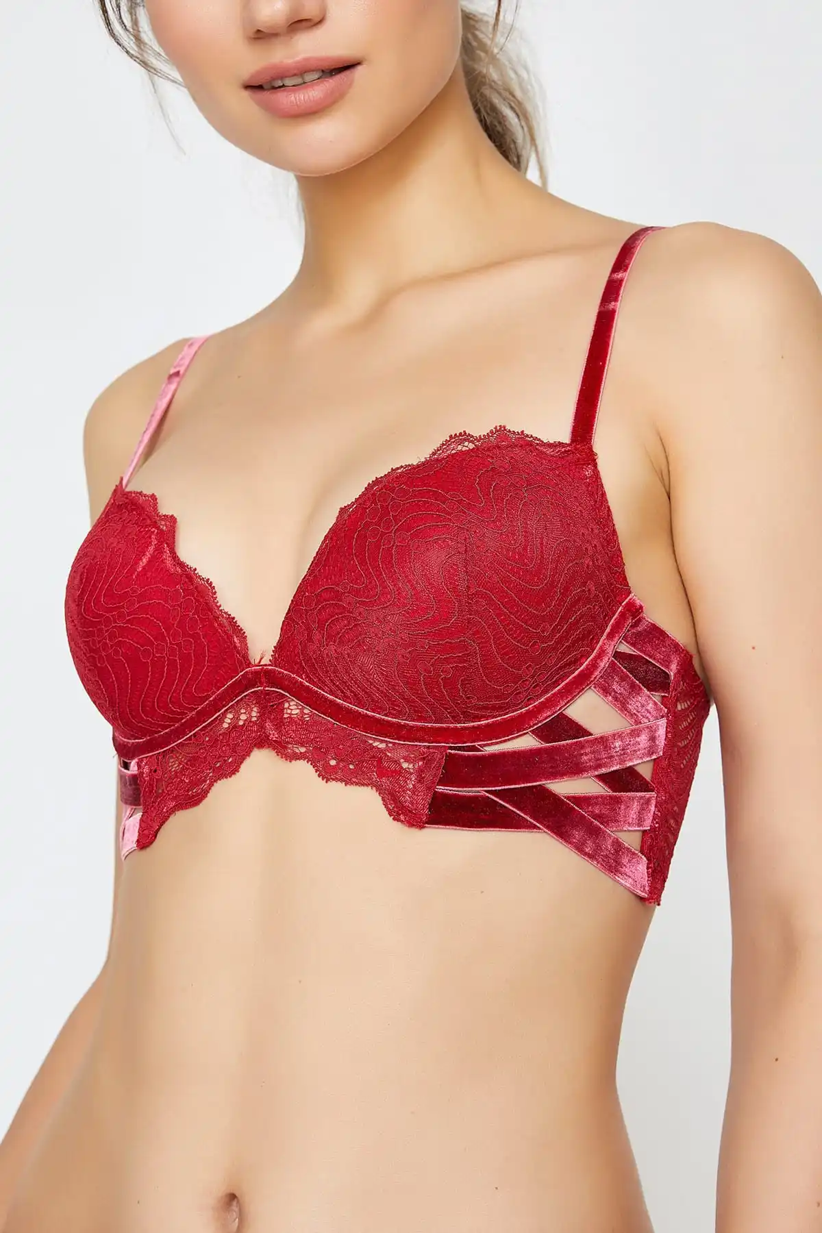 Cotton Women 'S Red Bra 9KLK11247MK