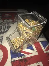 Hamster Rabbit Food Dispenser Feeder Plastic Clear Automatic Pet Feeder For Hamster Guinea