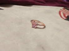 Anillos de Compromiso con diseño de Pata de Gato para mujer, anillos elegantes de circonia cúbica rosa para mujer, joyería de boda para mujer