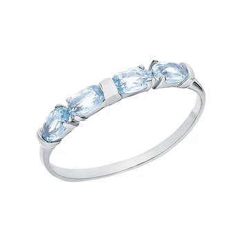 

Silver ring with Topaz sunlight sample 925