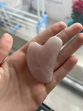 Rosa Natural Jade Gua Sha tablero raspador masaje de cuarzo verde Jade Guasha piedra Chin cuello de la cara de removedor de belleza