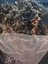 ALICE-pelucas de cabello humano rizado con malla frontal, cabello con cierre superior de cuero cabelludo de 150% de densidad, no Remy