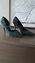 Concise-zapatos de tacón alto para mujer, zapatillas femeninas de tacón alto aterciopeladas, sin un lado, en color morado y naranja, zapatos de oficina de señoritas con punta estrecha, tallas 34-43