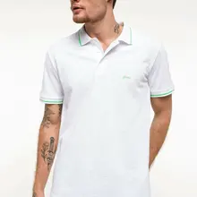 Дефакто белая черная мужская летняя рубашка поло с коротким рукавом умный Повседневный Топ тройники хлопок отложной воротник Tops-I4245AZ18SP
