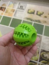 Bola de juguete interactiva para perro, Bola de goma natural con fugas, Limpieza de dientes, 5cm/7cm/11cm, nueva mascota de sandía