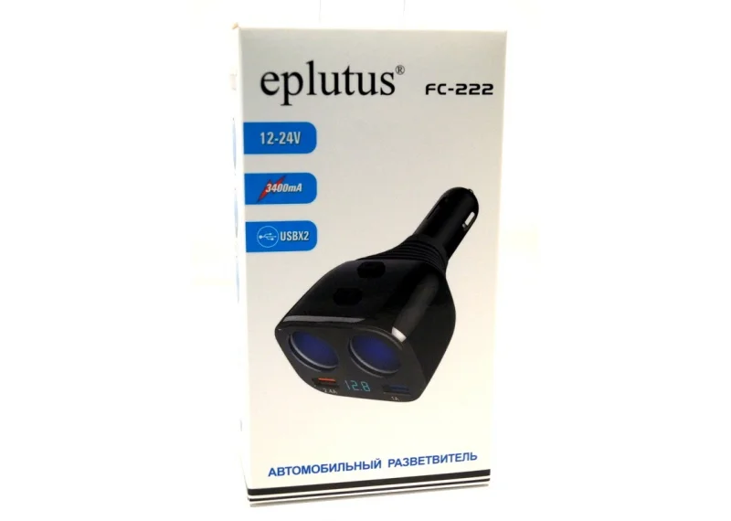 Автомобильный разветвитель прикуривателя Eplutus FC-222