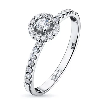 

White gold ring with diamonds