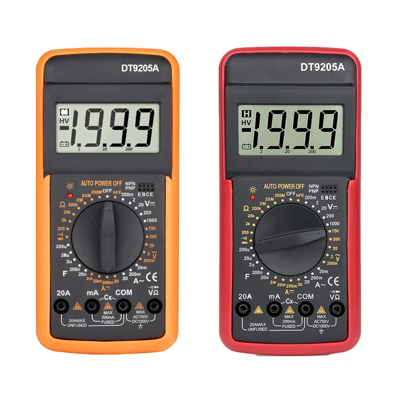Цифровой мультиметр DT9205A профессиональный ручной измеритель