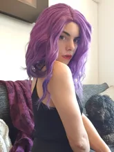 MSIWIGS mujer púrpura 22 colores Cosplay peluca ondulado corto sintético resistente al calor de pelo Rosa Rubio Ombre porque peluca