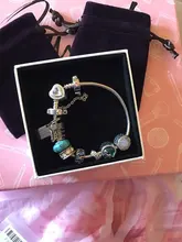 Plata de Ley 925 de un perro historia caniche Cachorro Bulldog Francés perlas encanto Fit BISAER encantos de plata 925 Pulsera Original