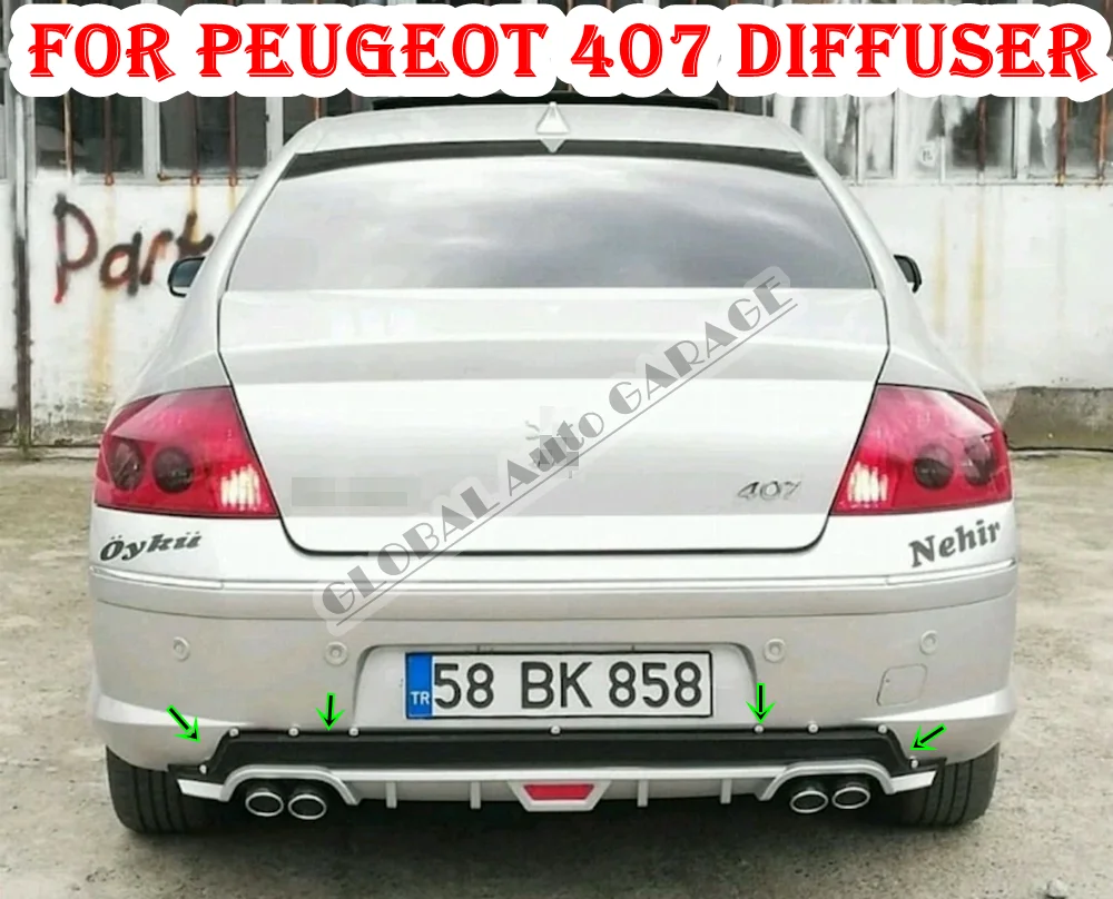 Удлинитель для заднего бампера Peugeot 407 2005 2006 2007 2008 2009 2010 | Автомобили и мотоциклы